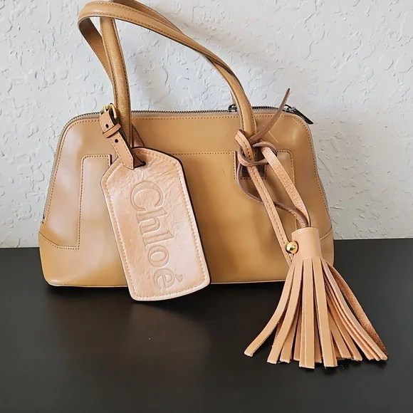 Chloe Luggage Tag & Tassel, Light Brown - Picture 13 of 14